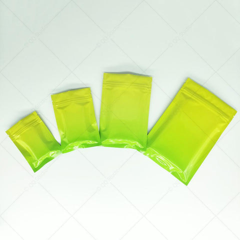 Gripseal Bags Zip Seal Lock Flat Pouch Yellow/Green 2 Tone BPA Free Food Packing