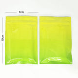 100x Gripseal Bags Zip Seal Lock Flat Pouch BPA Free For Food Packaging Two Tone Yellow Green