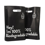 I AM BIODEGRADABLE Shopping Bag Carrier Carry Shopper Bags with Handle & Gusset Base