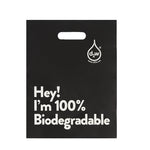 I AM BIODEGRADABLE Shopping Bag Carrier Carry Shopper Bags with Handle & Gusset Base