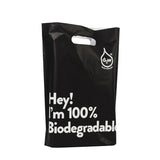 I AM BIODEGRADABLE Shopping Bag Carrier Carry Shopper Bags with Handle & Gusset Base