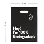 I AM BIODEGRADABLE Shopping Bag Carrier Carry Shopper Bags with Handle & Gusset Base