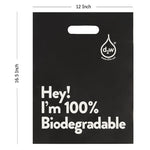 I AM BIODEGRADABLE Shopping Bag Carrier Carry Shopper Bags with Handle & Gusset Base