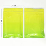 Gripseal Bags Zip Seal Lock Flat Pouch Yellow/Green 2 Tone BPA Free Food Packing