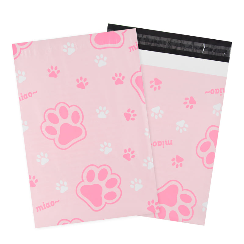 Poly Mailer Bag Mailing Postal Bags Cat Paws Gifts Shipping Wrapping Design Pattern Envelope For Parcel Mail