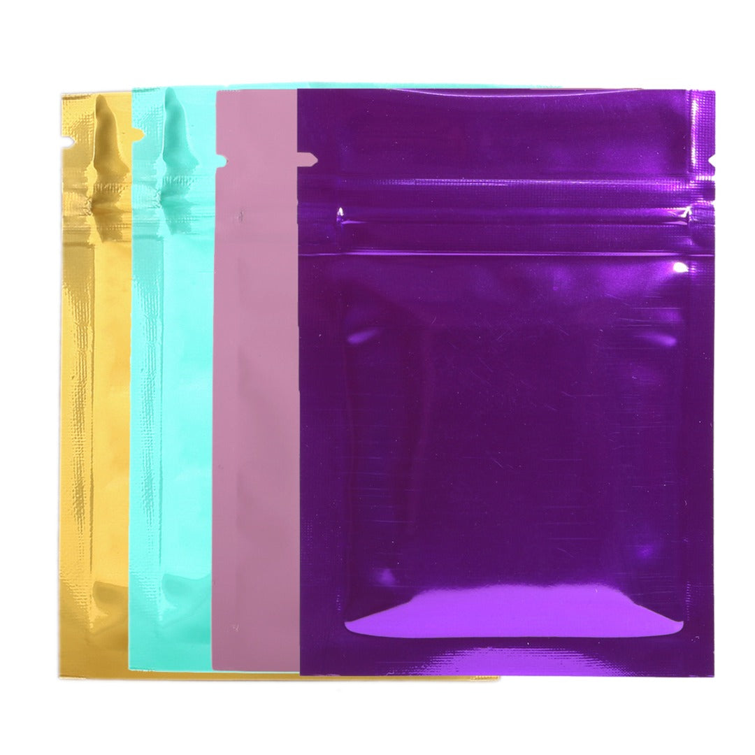 100x Gripseal Food Bags Flat Pouch 7.5x10CM BPA & Smell Free Packing For Spice, Herbs