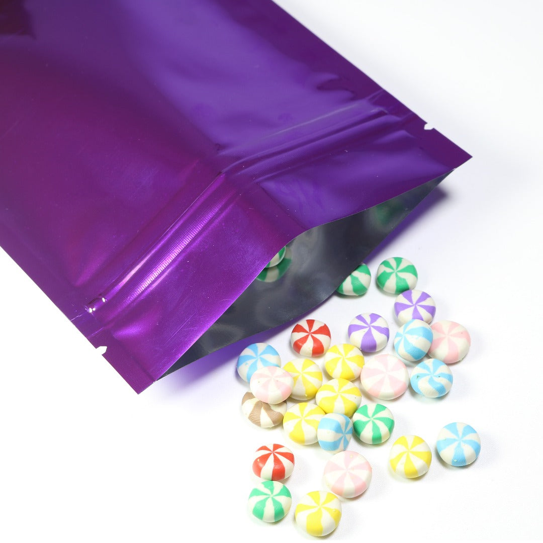 100x Gripseal Food Bags Flat Pouch 7.5x10CM BPA & Smell Free Packing For Spice, Herbs