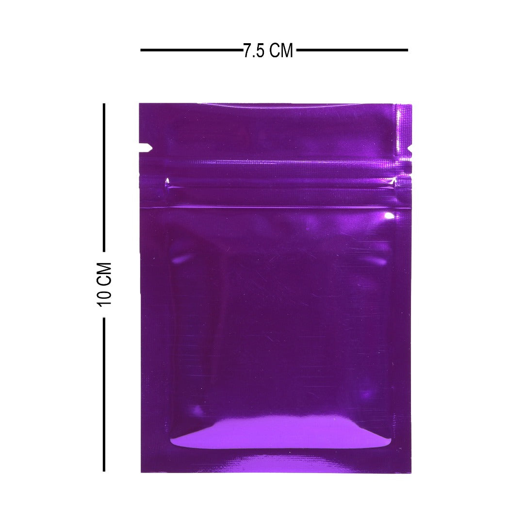 100x Gripseal Food Bags Flat Pouch 7.5x10CM BPA & Smell Free Packing For Spice, Herbs