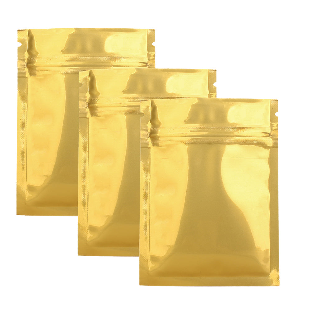 100x Gripseal Food Bags Flat Pouch 7.5x10CM BPA & Smell Free Packing For Spice, Herbs