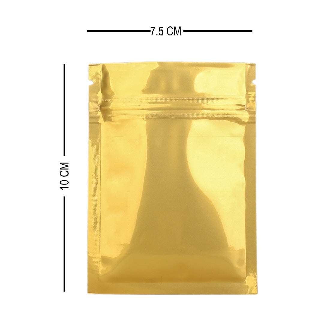 100x Gripseal Food Bags Flat Pouch 7.5x10CM BPA & Smell Free Packing For Spice, Herbs