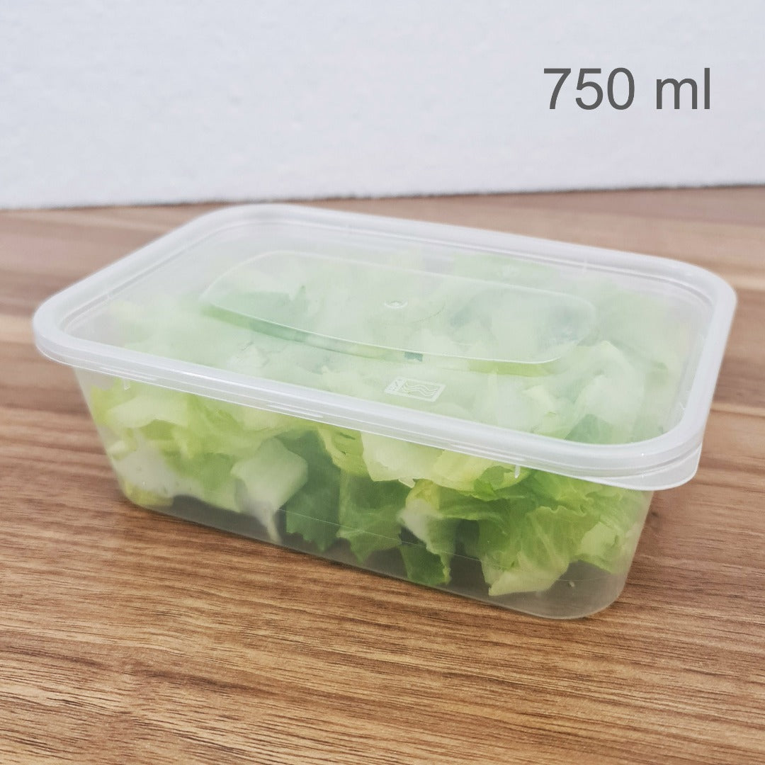 Takeaway Food Containers w/ Lids Reusable Plastic Meal Prep Boxes Microwave Safe