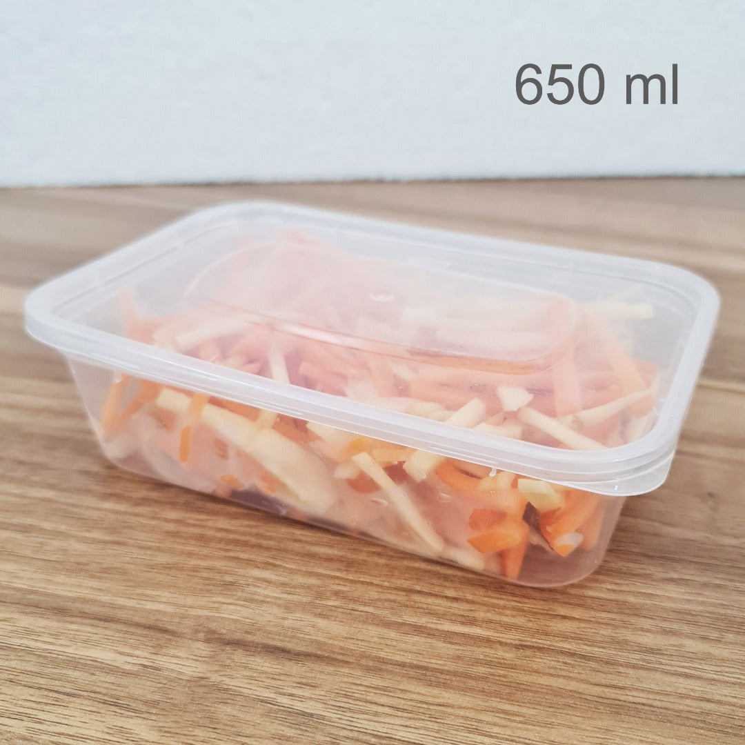 Takeaway Food Containers w/ Lids Reusable Plastic Meal Prep Boxes Microwave Safe