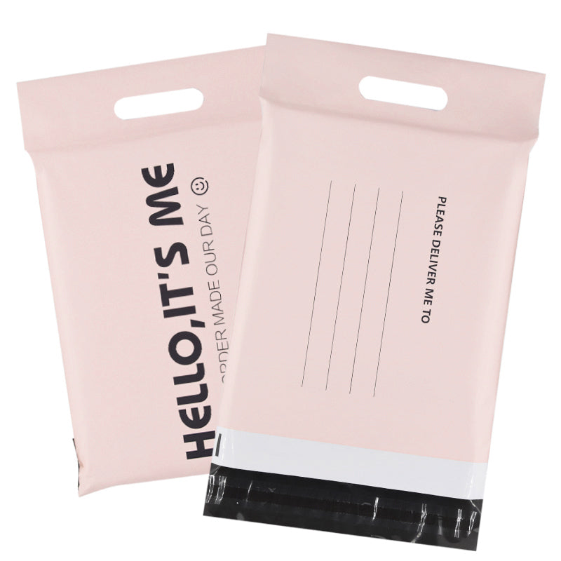 Handle Mailer Bags Mailing Envelope For Parcel Shipping Mail Hello It's Me Pink
