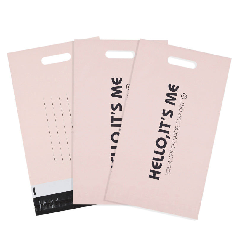 Handle Mailer Bags Mailing Envelope For Parcel Shipping Mail Hello It's Me Pink