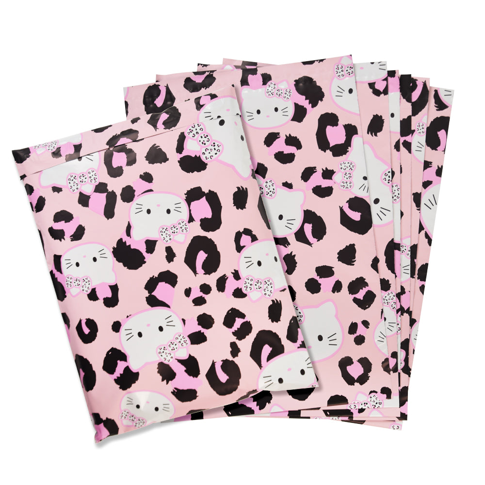 Designer Mailing Bags Poly Mailers Shipping Parcel Envelope Pouch Leopard Cat