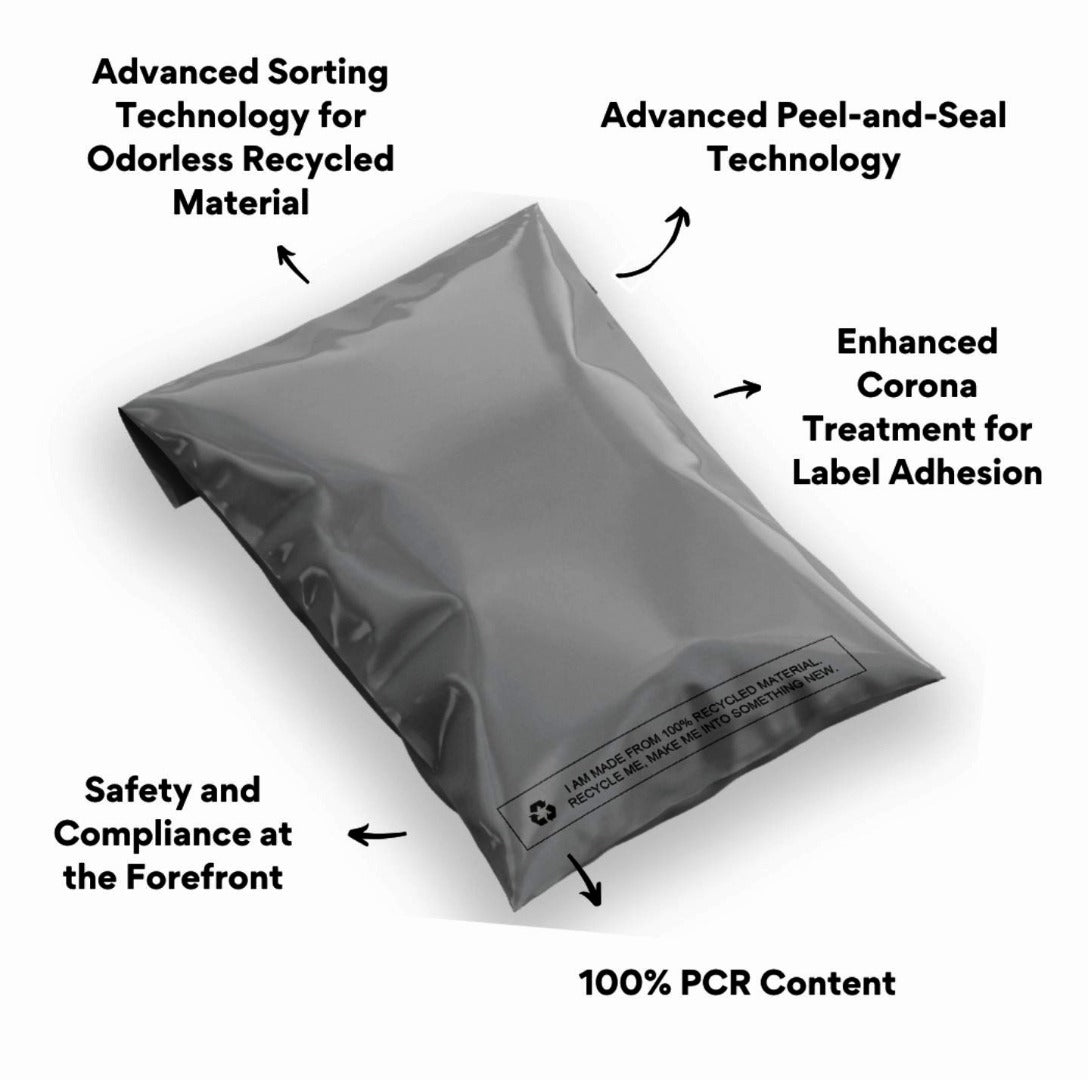 Grey Mailing Bags Strong Poly Postal Postage Self Seal Parcel Bag 100% Recycled