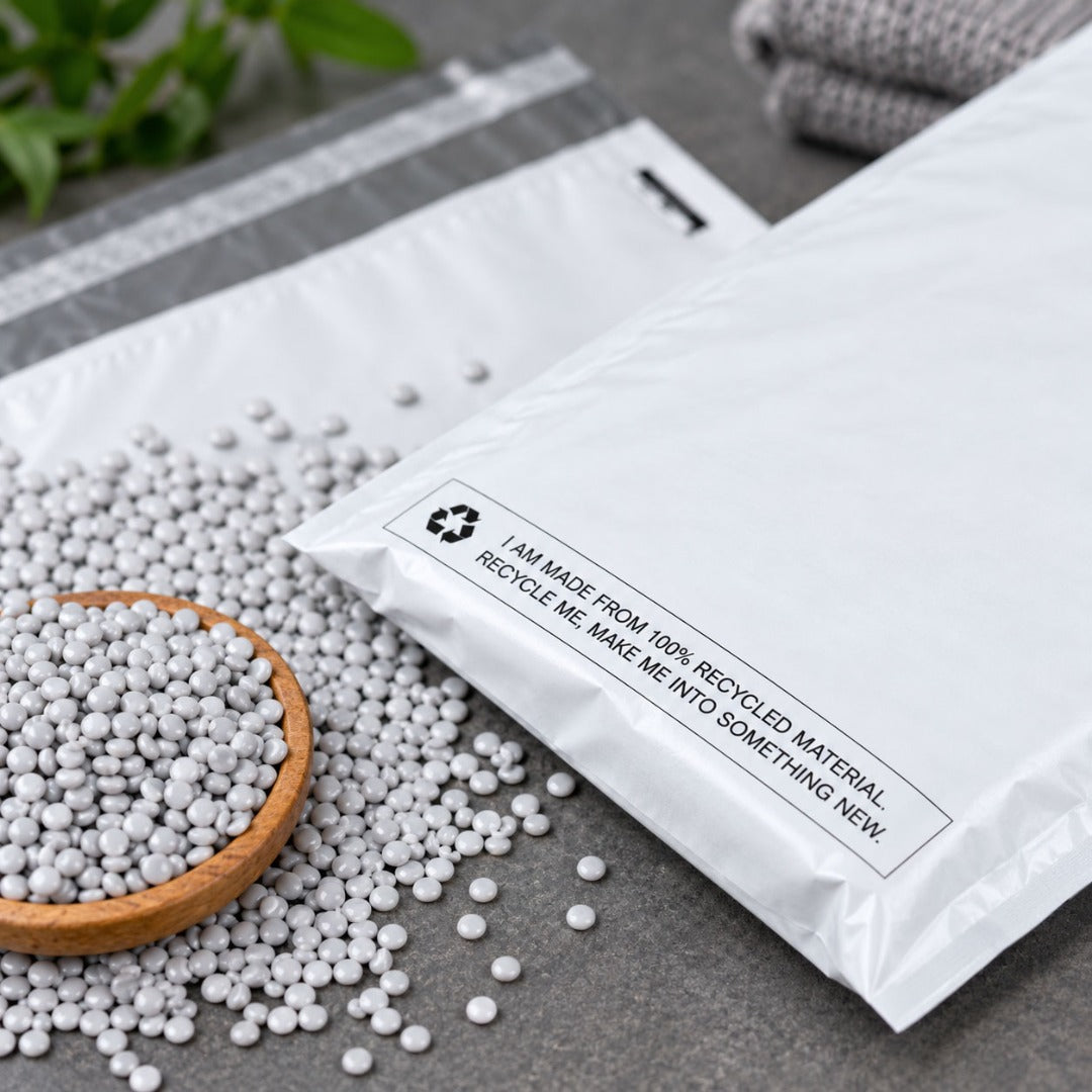 White Mailing Bags Strong Poly Postal Postage Self Seal Parcel Bag 100% Recycled