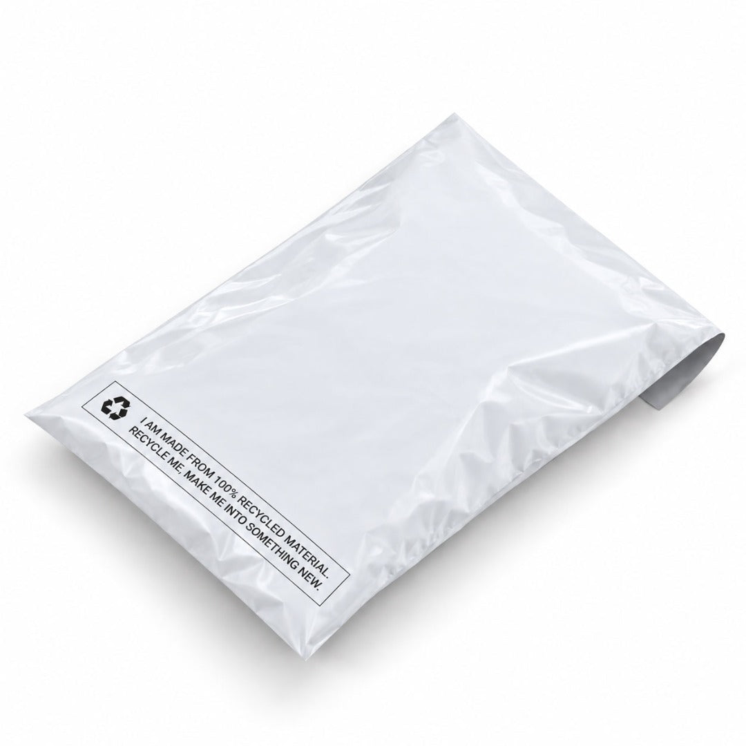 White Mailing Bags Strong Poly Postal Postage Self Seal Parcel Bag 100% Recycled