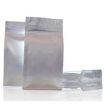 Silver Heavy Duty Strong Gripseal Bags w/ Square Gusset Stand-Up Smell Free Suitable For Food Packaging