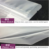 Heavy Duty Frosted Clear Grip Seal Square Gusset Bags Pouch Smell Free Suitable For Food Packaging