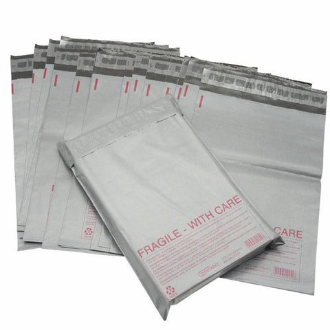 100x Mailing Bags Grey Postage Mailers Plastic Poly Postal Shipping Mail Envelopes Sacks Peel & Seal Tear-Proof