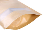 Brown Strong Grip Seal Gusset Craft Paper Bags Smell Free with Clear Window