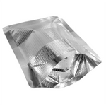 Silver Foil Gusset Bags Stand-Up Pouches with Clear Window Strong Grip Seal Zip lock Pouch Suitable For Food Packaging