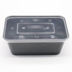 Clear Black Takeaway Food Plastic Containers Microwave Freezer Safe Secure Lids