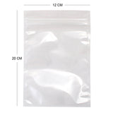 100x Both Side Clear Grip Seal Bags Flat Pouch Smell Free Strong Food Bag For Spices, Herbs, Art and Craft and more
