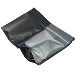 100x Black/Frost Clear Gusset Gripseal Bags Stand-Up Packing Pouch Matte Finish