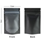 100x Black/Frost Clear Gusset Gripseal Bags Stand-Up Packing Pouch Matte Finish