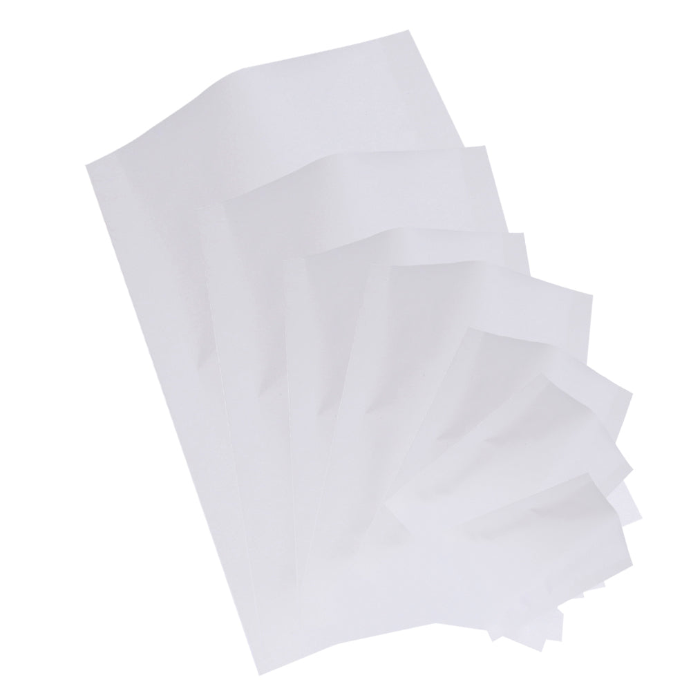 100x Matte White Open Top Heat Sealant Bags Flat Pouch For Food Packaging BPA Free Smell Free