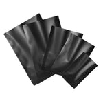 100x Clear Black Open Top Bags Flat Pouch Heat Sealant Pouches For Food Packaging BPA Free