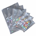 100x Clear Silver Open Top Bags Flat Pouch Sachet For Food Packaging Heat Sealant BPA Free Smell Free