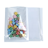 100x Clear White Open Top Bags Flat Pouch Sachet For Food Packaging Heat Sealant BPA Free Smell Free