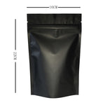 100x Gusset Base Black Grip Seal Bags Stand-Up Pouch Strong Bag BPA Free For Food Packaging