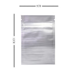 100x Clear Silver Stripe Grip Seal Bags Flat Pouch For Food Packaging Heat Seal-able BPA Free Smell Free