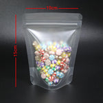 100x Clear Translucent Zip Seal Lock Bags Gusset Base Pouch Strong and Food Safe