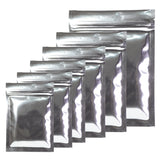 100x Gloss Silver Grip Seal Bags Flat Pouch BPA Free Packaging For Spices Herbs Tea, Arts nd Crafts
