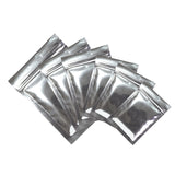 100x Gloss Silver Grip Seal Bags Flat Pouch BPA Free Packaging For Spices Herbs Tea, Arts nd Crafts