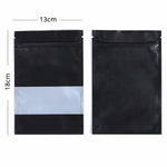 100x Black Zip Seal Lock Gripseal Bags Flat Pouch BPA Free Packaging For Spices Herbs Tea, Arts nd Crafts