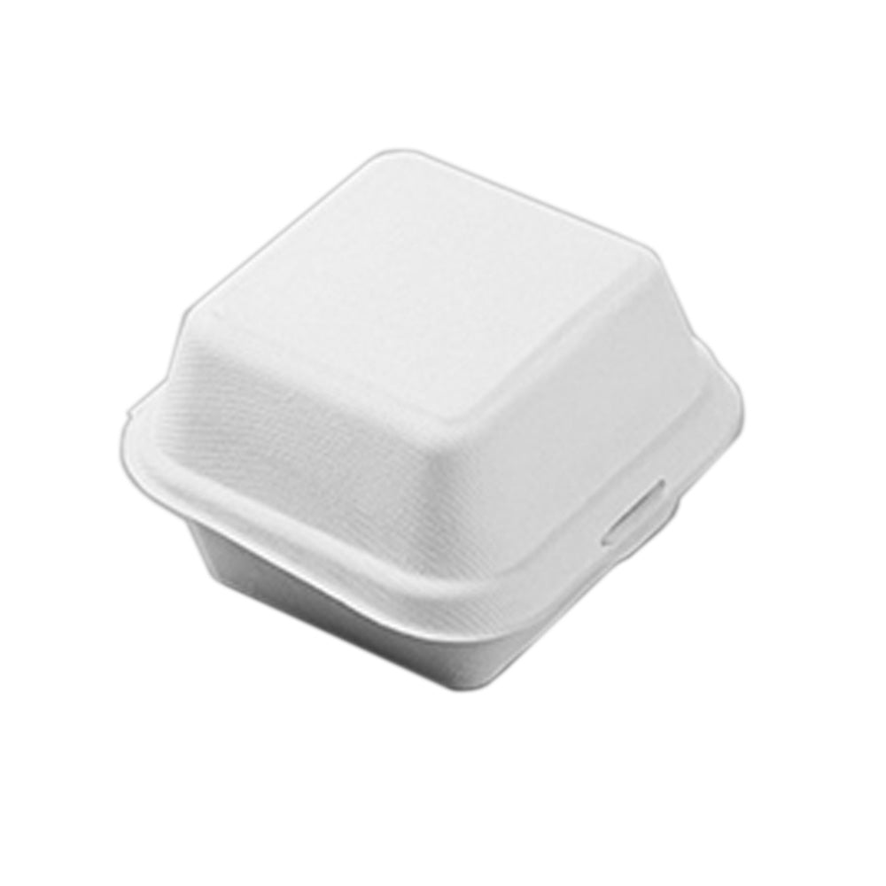 50x Biodegradable Compostable Ham Burger Box Container Fast Food Meal Takeaway