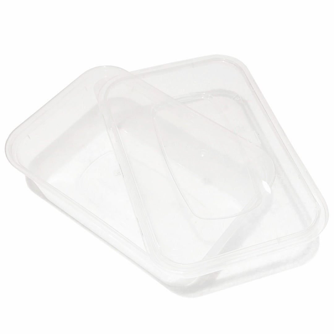 Clear Food Containers With Lids Multipurpose Reusable Clear Plastic BPA Free For Takeaway or Storage